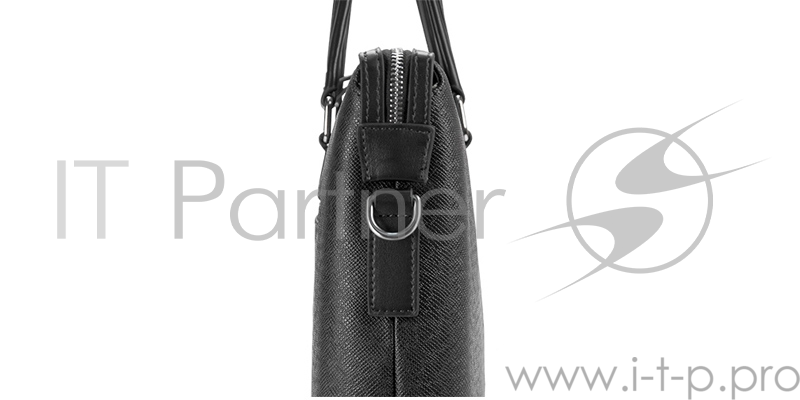 Сумка для ноутбука Сумка Continent CM-142 Black полиэстр/эко кожа, черная 15.6"