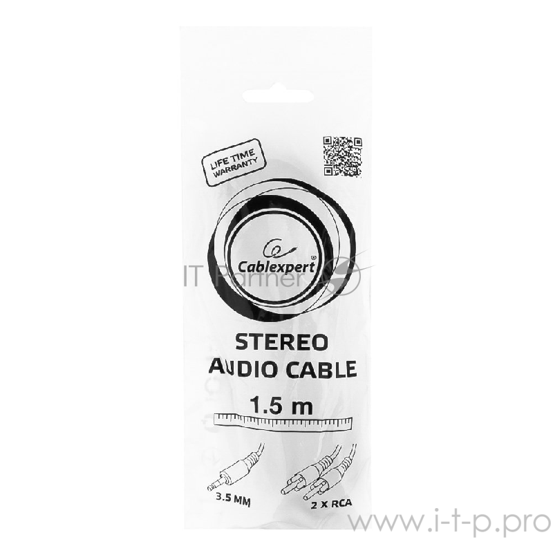 Кабель аудио Gembird Jack3.5/2xRCA, 1.5м