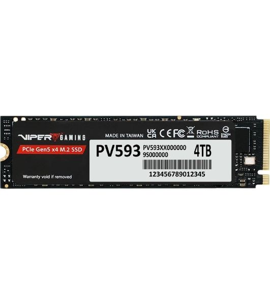 Накопитель SSD M.2 Viper 4.0Tb VP593 Series PV593P4TbM28H (PCI-E 5.0 x4, up to 14000/13000MBs, 3D TLC, 3000TbW, DRAM, NVMe 2.0, SM2508)