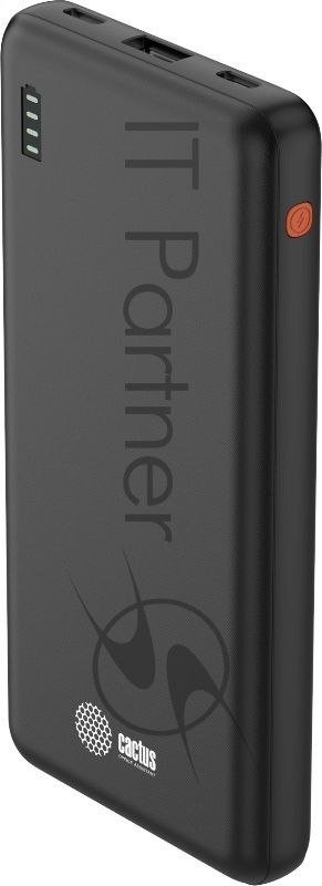 Портативный аккумулятор Cactus CS-PBFSAA-10000 10000mAh 4.5A USB-A/2xUSB-C черный