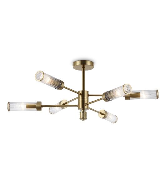 Люстра Ambrella light LH55161/6 BS/CL латунь/прозрачный E14/6 max 40W D830*330
