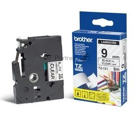 Картридж Brother TZ-E221 9 мм, 8 м, черный шрифт, белый фон, для BROTHER P-Touch