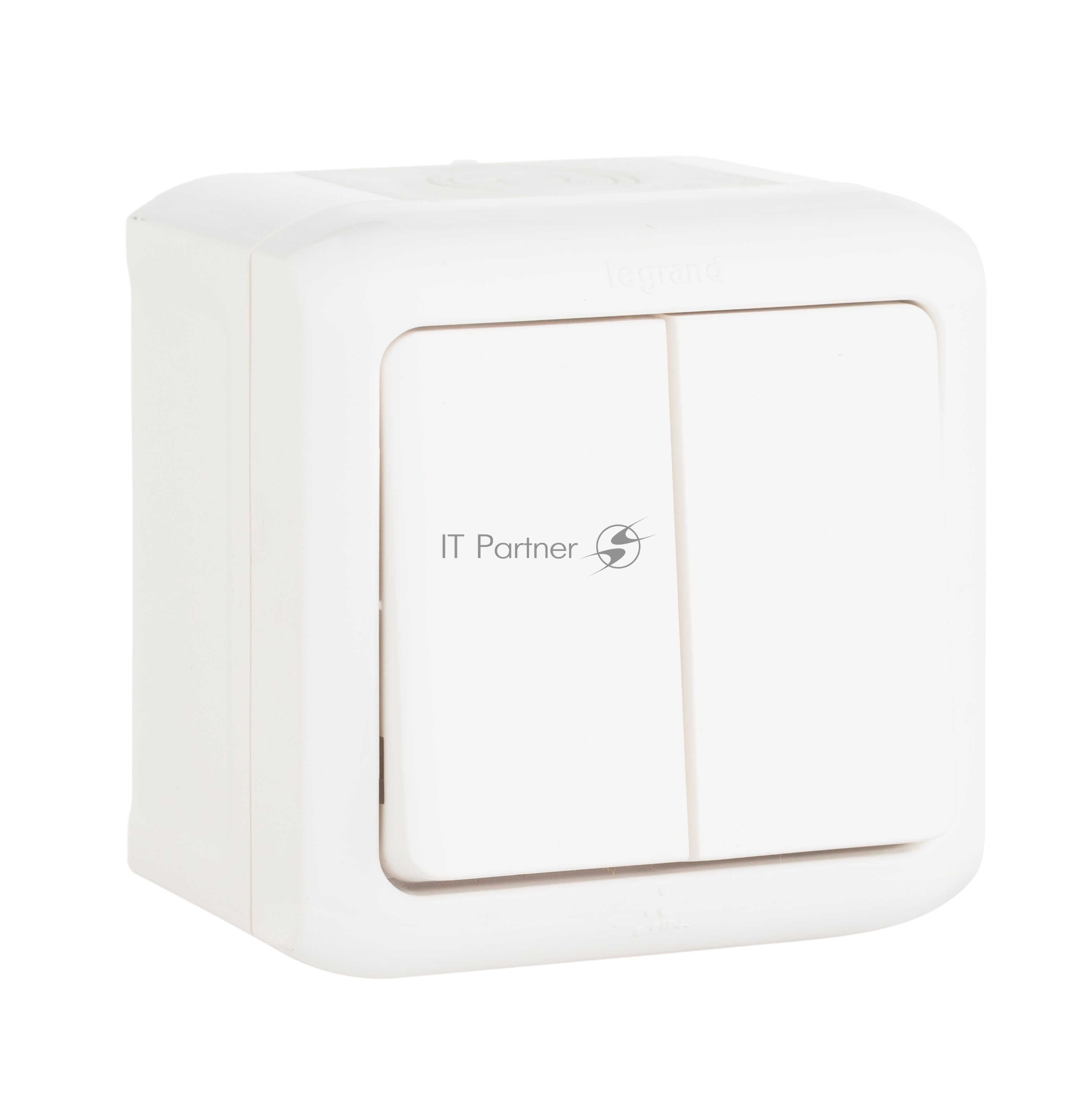Выключатель 10A 2кл., IP44, бел. Quteo