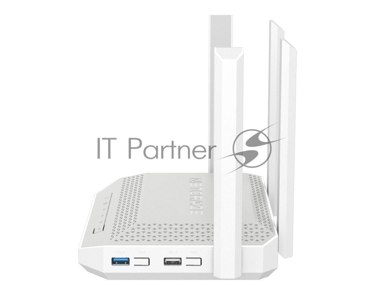 Мультигигабитный интернет-центр Netcraze Giga (NC-1012) с Mesh Wi-Fi 6 AX3000, Smart-коммутатором 1×2.5G/SFP и 4×1G, многофункциональными портами USB 3.0 и 2.0