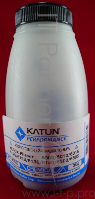Тонер Xerox Phaser 6000/6010/6015/6125/6128/6130/6140/6500/6505Cyan, химический (фл.30г.) Katun фас. России