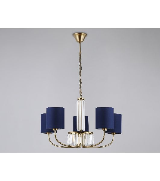 Люстра Ambrella light LH71271/5 BS/DB латунь/темно синий E14/5 max 40W D650*840