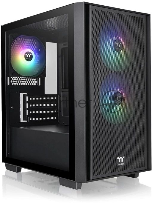 Корпус Thermaltake Versa H16 TG ARGB черный без БП mATX 11x120mm 7x140mm 2xUSB3.0 audio bott PSU
