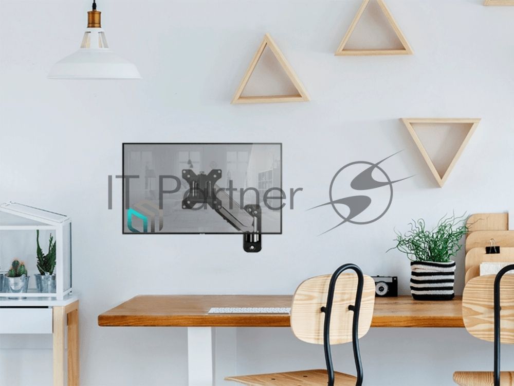 Кронштейн (держатель) ONKRON G120 для телевизора 13"-34" дюймов настенный, черный