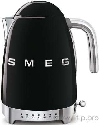 Чайники SMEG Чайники SMEG/ Стиль 50-х г., чайник электрический, 1.7 л, 2400 Вт, корпус из нержавеющей стали, черный