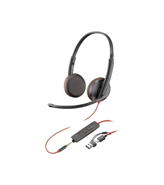 Гарнитура Plantronics Blackwire 3225 чёрный, проводная, USB/3.5 мм