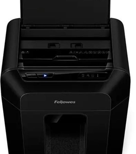 Шредер Fellowes AutoMax 90М черный с автоподачей (секр.P-4) фрагменты 90лист. 17лтр. скрепки скобы пл.карты