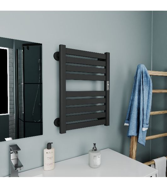 Полотенцесушитель дизайнерский электрический BAU Elite Elegant Black 60х45, подключение справа, черн