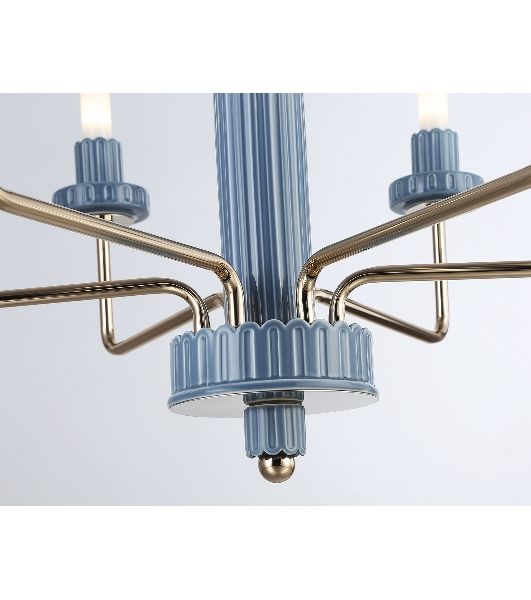 Люстра Ambrella light LH53124/6 GD/WH/GB золото/белый/серо-синий 10W 3000K D660*1120