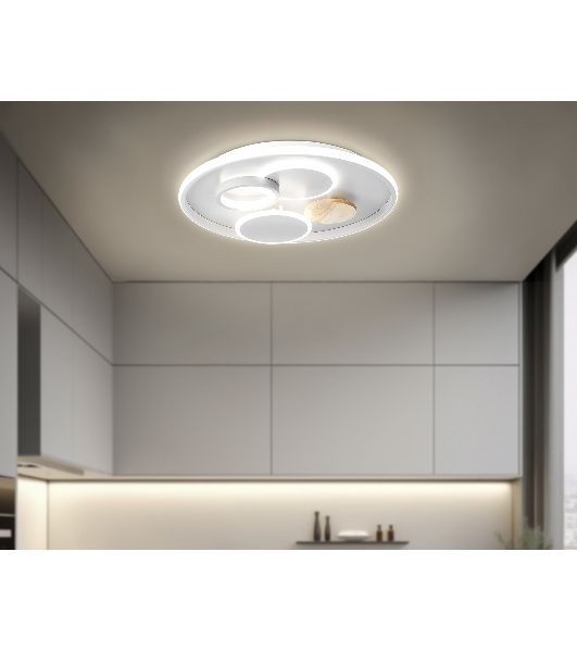 Светильник Ambrella light FL4803 GR серый 3000K-6400K 70W D500*95 (ПДУ ИК)