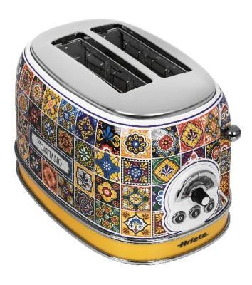 Тостер Ariete Positano 155 желтый, 810 Вт, 2 слота
