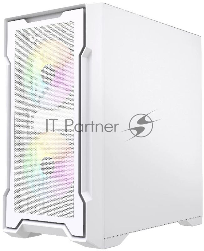 Компьютерный корпус Powercase Mistral Micro X3W ARGb, Tempered Glass, 3x 120mm ARGb PWM Fan, белый, mATX (CMMXW-A3)