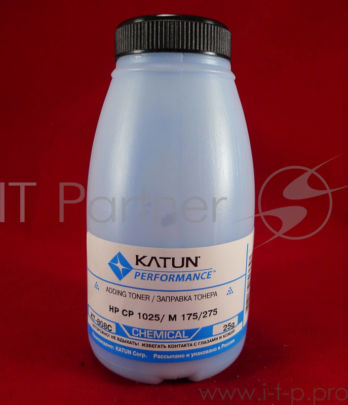 Тонер HP CP 1025/M 175/275 Cyan, химический (фл.25г.) Katun фас. Россия