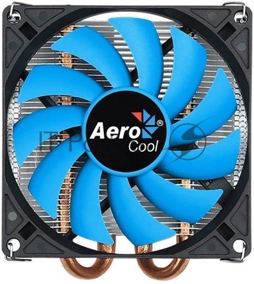Кулер CPU Aerocool Verkho 2 Slim (универсальный, 105W, 18-27 dB, 1000-2300 rpm, 90мм, 4pin, медь+алюминий) RTL