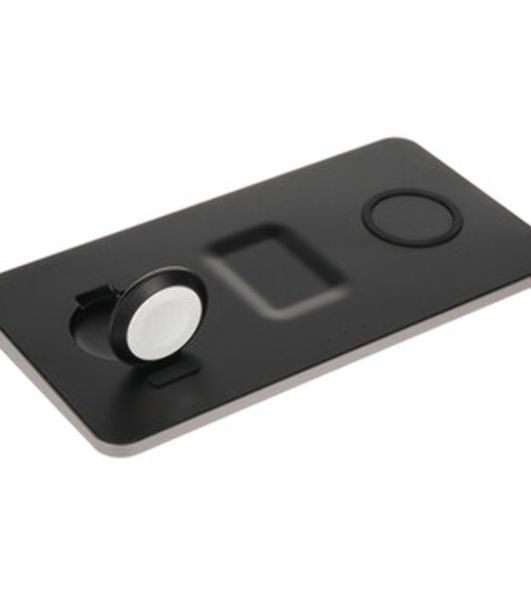 Беспроводное зарядное устройство Satechi ST-X3TWCPM Trio Wireless Charging Pad для телефона, часов и наушников серый космос