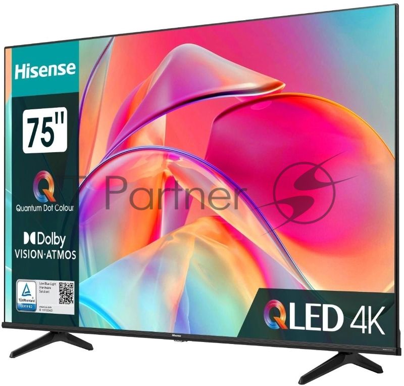 Телевизор Hisense 75" 75E7KQ черный LED UHD 60Hz Smart