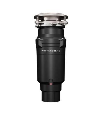 Измельчитель пищевых отходов Kuppersberg WSS 550 B, High-Tech, мощность 550 Вт, 3400-3800 об/мин, защита от перегрева, авто выключение, DC мотор, уровень шума 75 дБ, черный