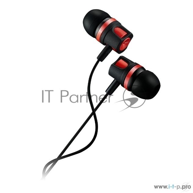 Наушники CANYON  CNE-CEP3R с микрофоном вставные (затычки) чувствительность 100 дБ импеданс 32 Ом разъем mini jack 3.5 mm