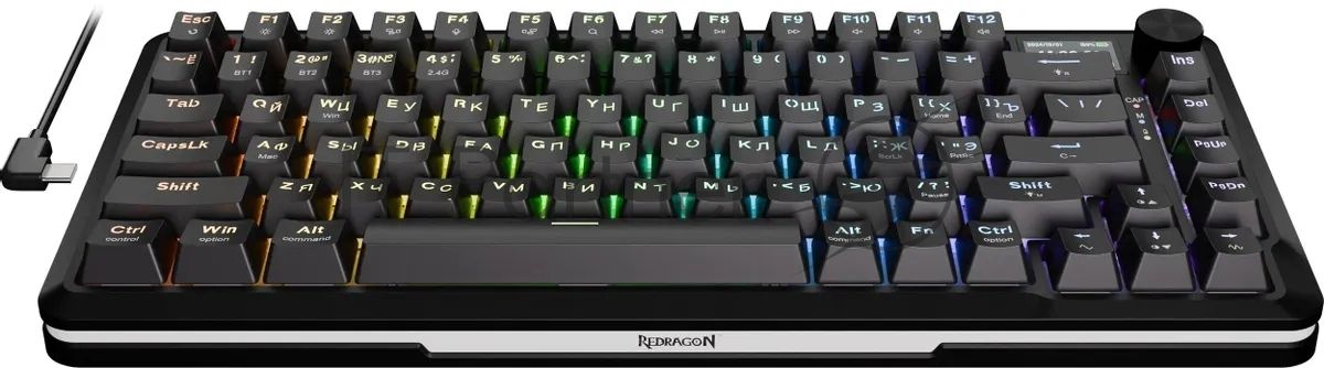 Клавиатура беспроводная Defender Redragon Flekact Pro black (USB/BT, 81 клавиша)