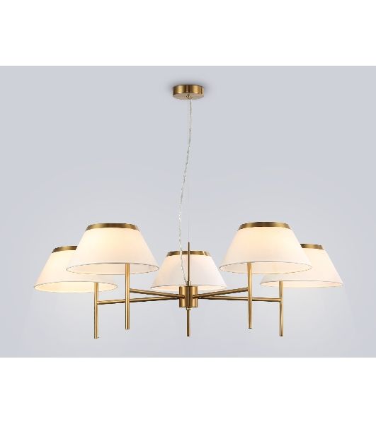Люстра Ambrella light LH72473/5 BS/WH латунь/белый Е14/5 max 40W D1000*290-1080