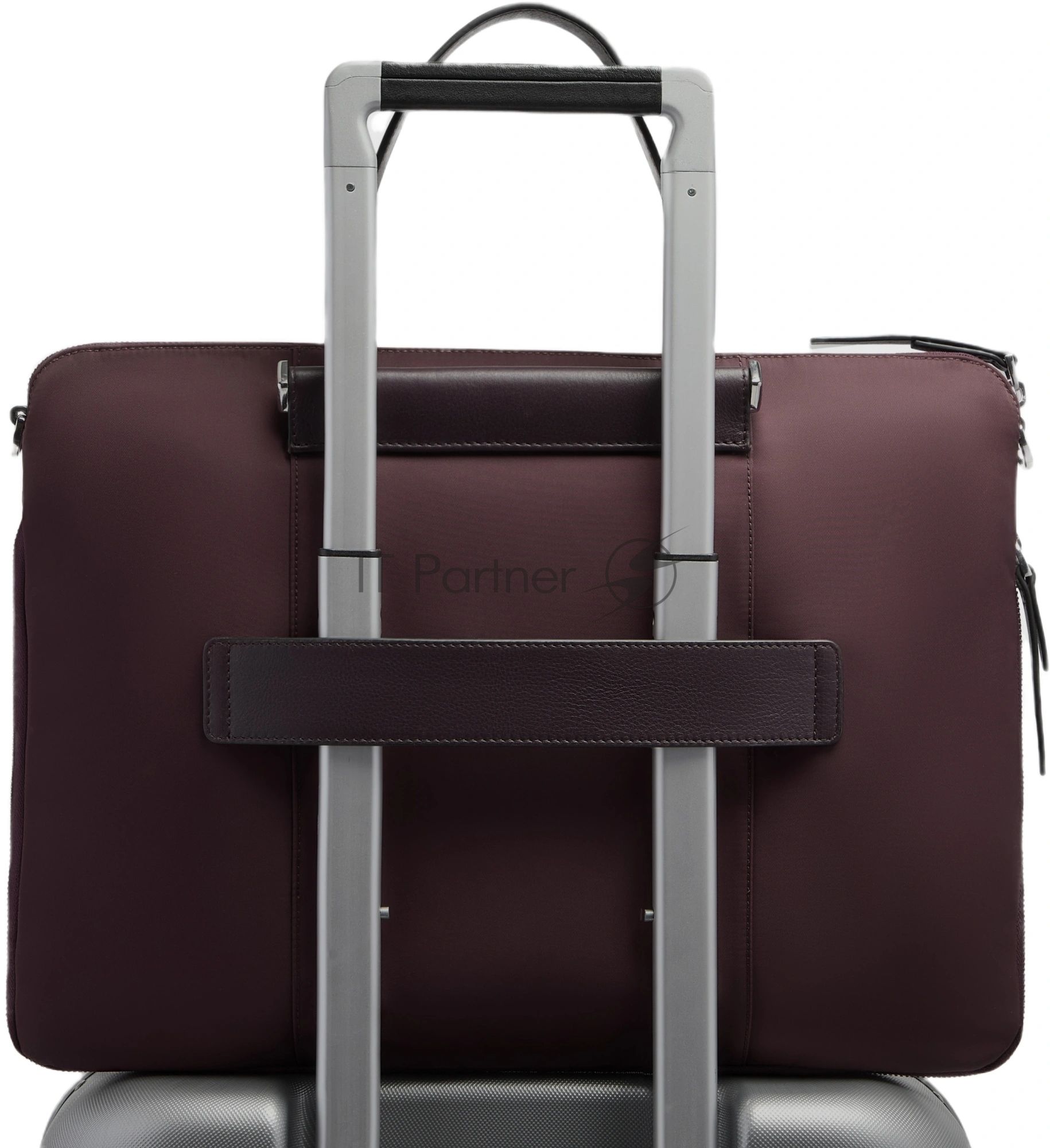 Деловая сумка женская Piquadro Lyra CA4021W92T/BO2 с отделением для ноутбука 15.6" бордовая нейлон/натур.кожа