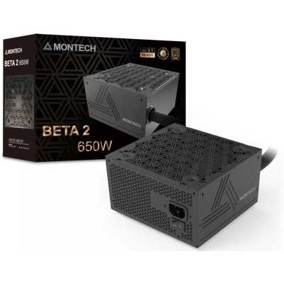 Блок питания Montech BETA 2 650W, 650Вт, 80+ Bronze, 120мм, немодульный, черный