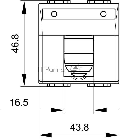 Розетка компьютерная DKC Brava 76655B R J 45 кат. 5e, белая, 2 мод