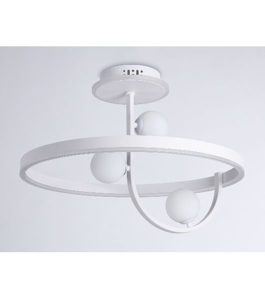 Потолочный светодиодный светильник Ambrella light FL66261/1+3 WH белый 56W 3000K-6400K+G9/3 D500*358 (ПДУ ИК)