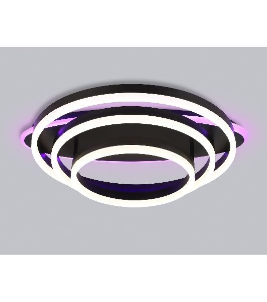 Потолочный светодиодный светильник FA8524 BK черный 146W 3000K-6400K+RGB 560*500*150 (ПДУ РАДИО 2.4G)