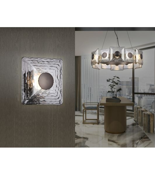 Настенный светодиодный светильник Ambrella light LH31037 GR/SM серый/дымчатый 6W 3000K 150*150*85