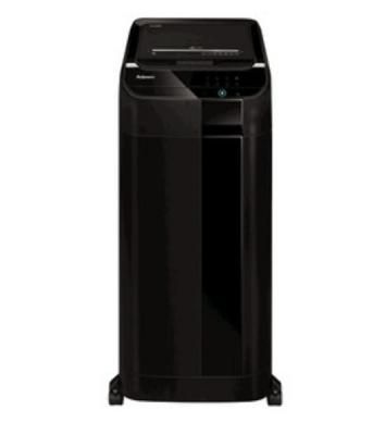 Шредер Fellowes AutoMax 450C черный с автоподачей (секр.P-4) фрагменты 450лист. 68лтр. скрепки скобы пл.карты CD