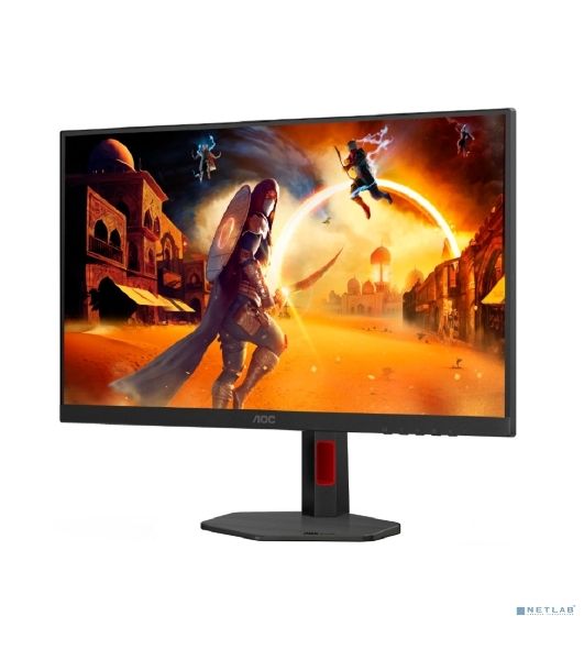 Монитор 27" AOC Q27G4ZR IPS 2560x1440, 240 Гц, 1 мс, 16:9, 400 кд/м², 2xHDMI 2.0, DP 1.4, 3.5 Jack, динамики (2x2 Вт), FreeSync Premium, G-Sync Compatible, черный/красный