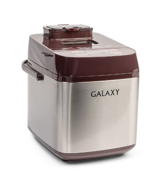 Хлебопечка Galaxy GL2700 серебристый/коричневый, 600 Вт, 0.75 кг, 19 программ