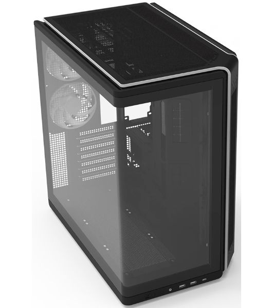 Компьютерный корпус ZALMAN MidTower P60 black (ATX, без БП, 2xUSB 3.0+USB Type C, 5x120мм ARGb) (Zalman P60 Black)