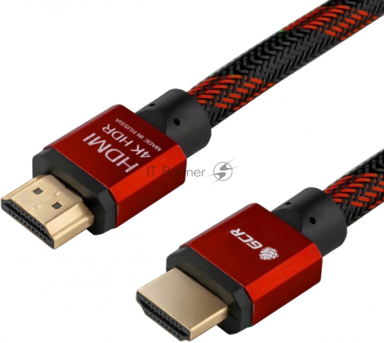 Greenconnect Кабель 3.0m HDMI версия 2.0, HDR 4:2:2, Ultra HD, 4K 60 fps 60Hz/5K*30Hz, 3D, AUDIO, 18.0 Гбит/с, 28/28 AWG, OD7.3mm, тройной экран, BICOLOR нейлон, AL корпус красный, GCR-51491 Greenconnect Кабель 3.0m HDMI версия 2.0, HDR 4:2:2, Ultra HD, 4