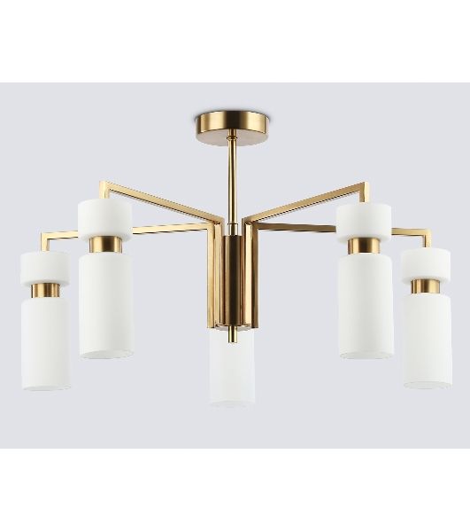 Люстра Ambrella light LH56124/5 BS/FR латунь/белый матовый E14*5 max 40W D605*350