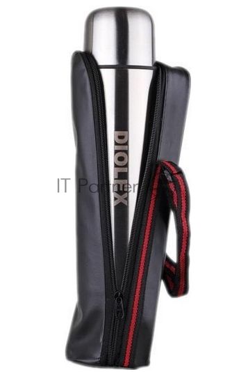 Термос Diolex DX-750-B 750 мл, с узкимгорлом, в чехле, нержавеющая сталь