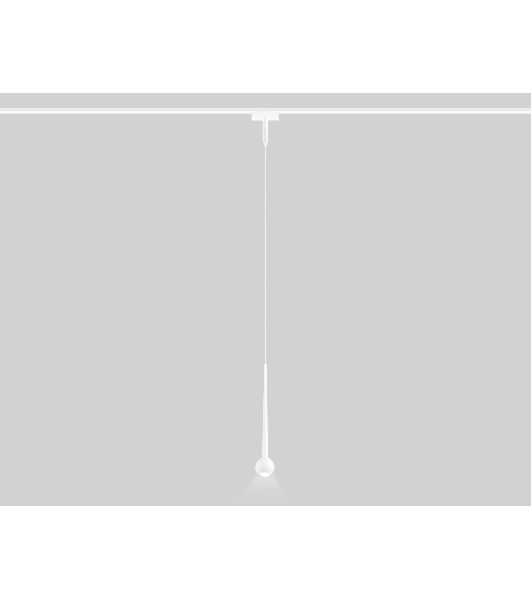 Светильник трековый светодиодный GV1642 WH белый IP20 9W 4200K 48V D75*1500