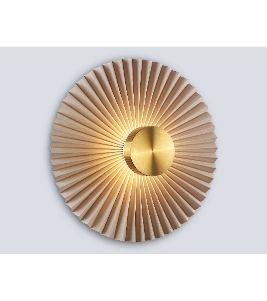 Настенный светильник Ambrella light LH72643 BR/WH латунь/бежевый 6W 3000K D300*100