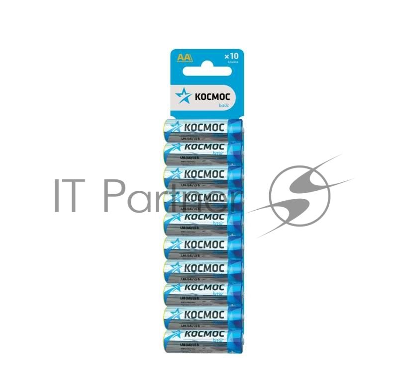 Элемент питания алкалиновый LR6 10хBL КОСМОС KOCLR610BL