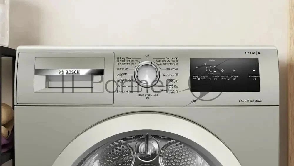 Сушильная машина Bosch WTN86212ME серый, 8 кг, сушка - конденсационная, программ - 8, 59.8 x 84.2 x 61.3 см