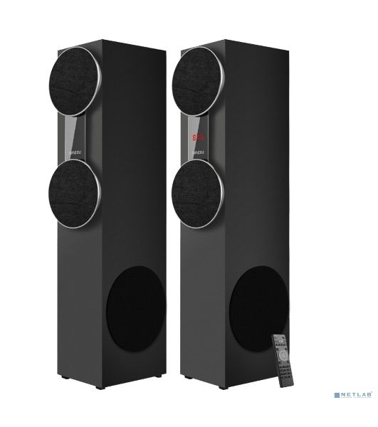 Акустическая система Ginzzu GM-325 2.0 2x60W/BT/USB/SD/FM/AUX/ДУ черный