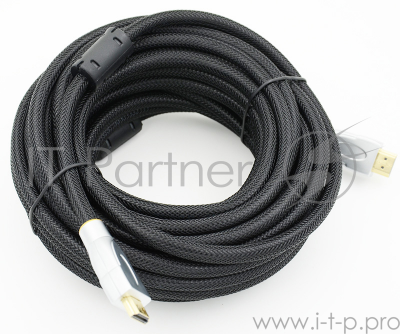 Кабель аудио-видео Behpex HDMI (m)/HDMI (m) 10м. феррит.кольца позолоченные контакты черный