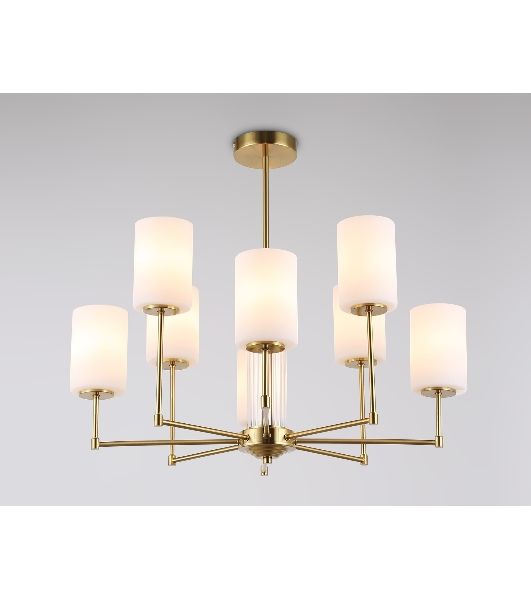 Люстра Ambrella light LH56217/8 BS/FR латунь/белый матовый E27/8 max 60W D700*600