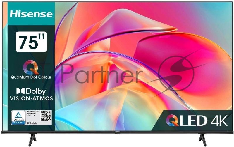 Телевизор Hisense 75" 75E7KQ черный LED UHD 60Hz Smart
