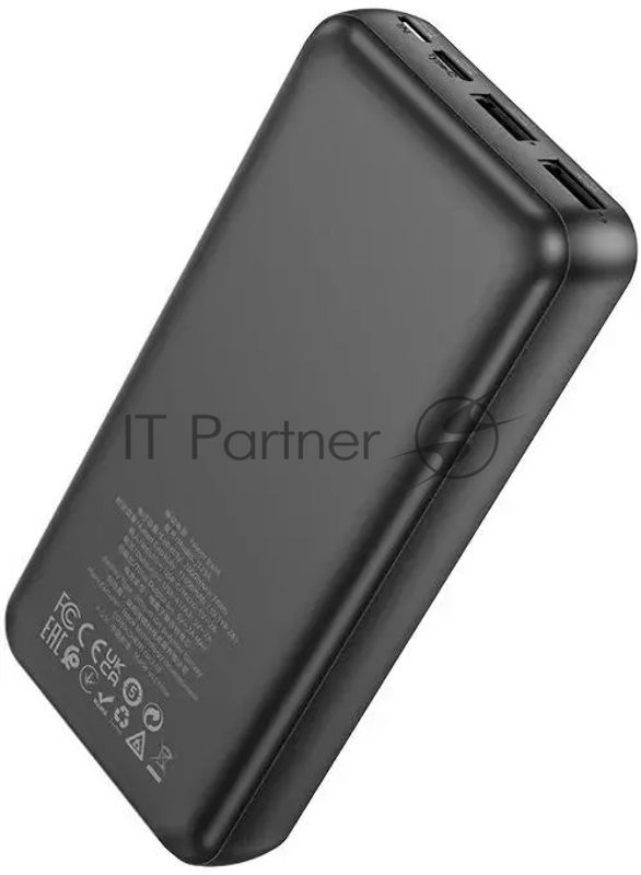 Портативный аккумулятор Hoco J123A Element 20000mAh 2A 2xUSB-A черный